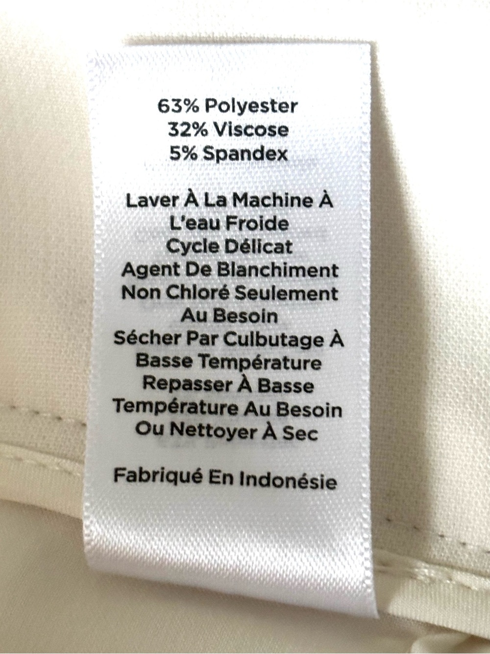 Talbots Greenwich Wide Leg Pants | Ivory Cream | Size 16P Petite | Button Detail - Picture 7 of 8